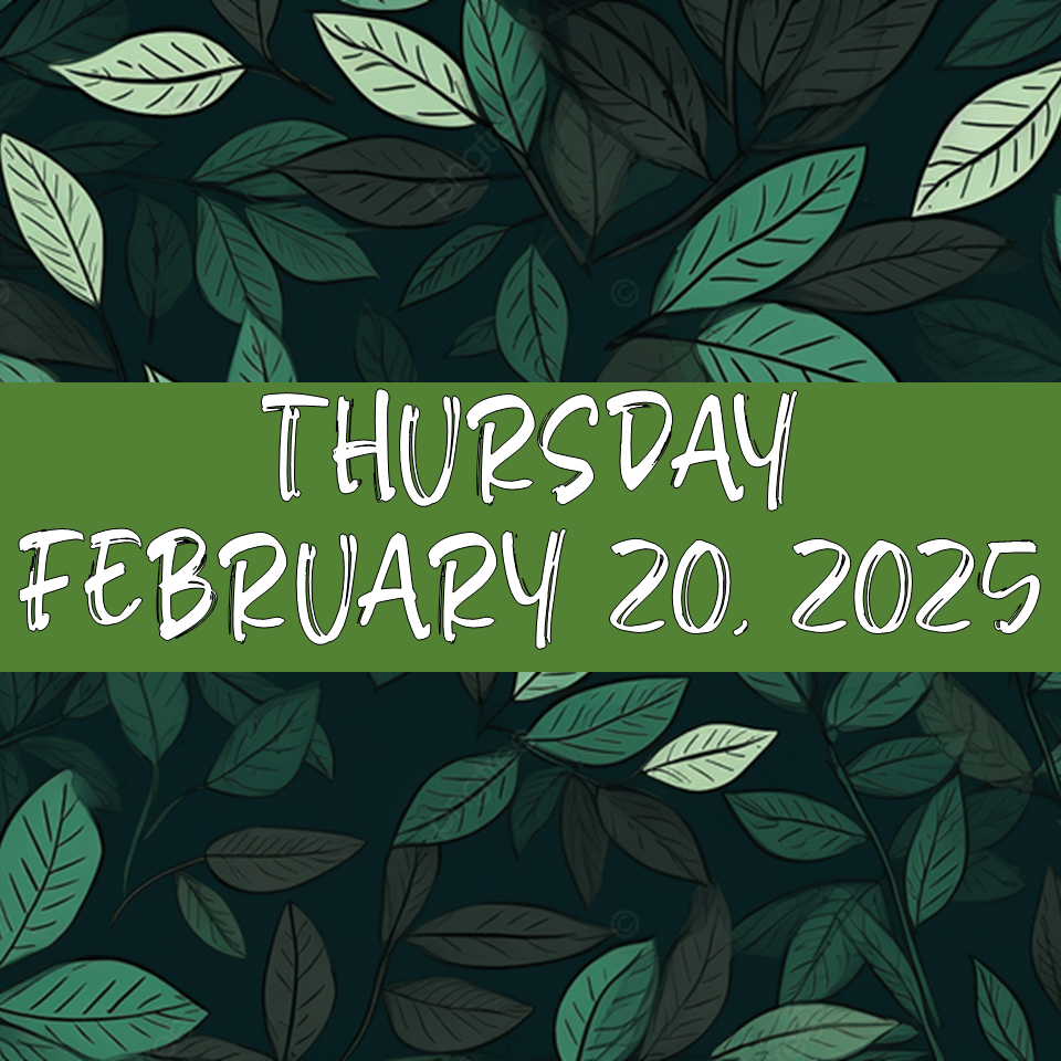 THURSDAY, FEBRUARY 20,&nbsp;2025