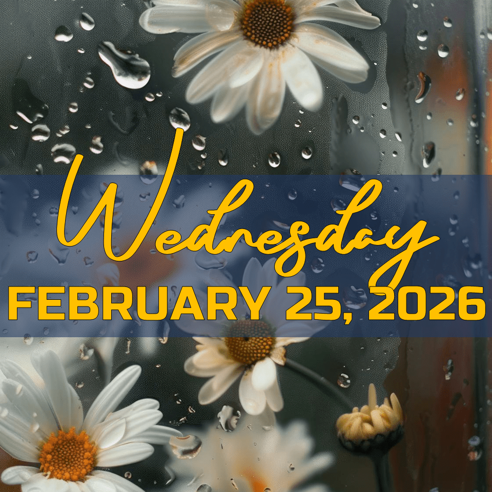WEDNESDAY, FEBRUARY 25,&nbsp;2026
